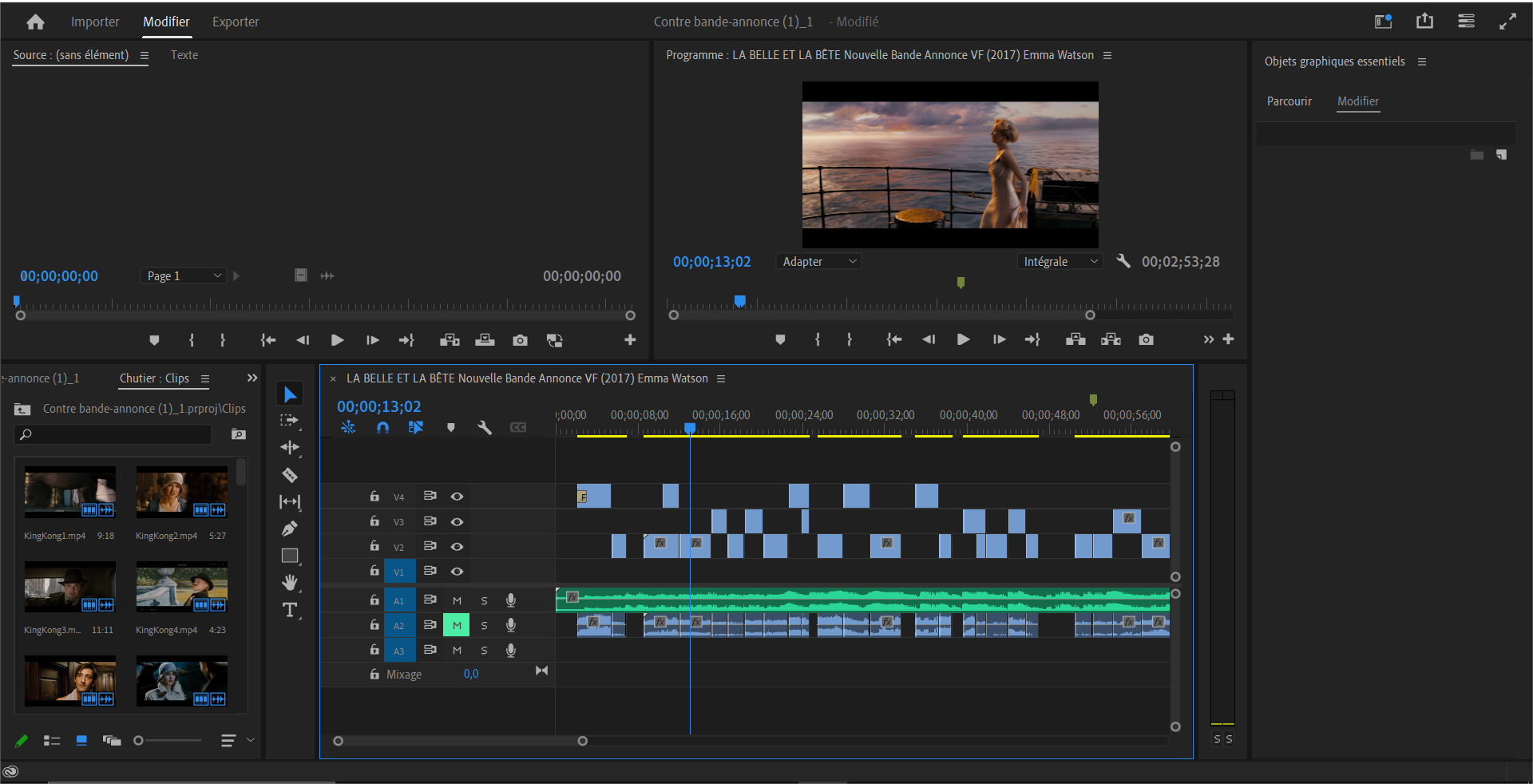 Fichiers des clips capturés